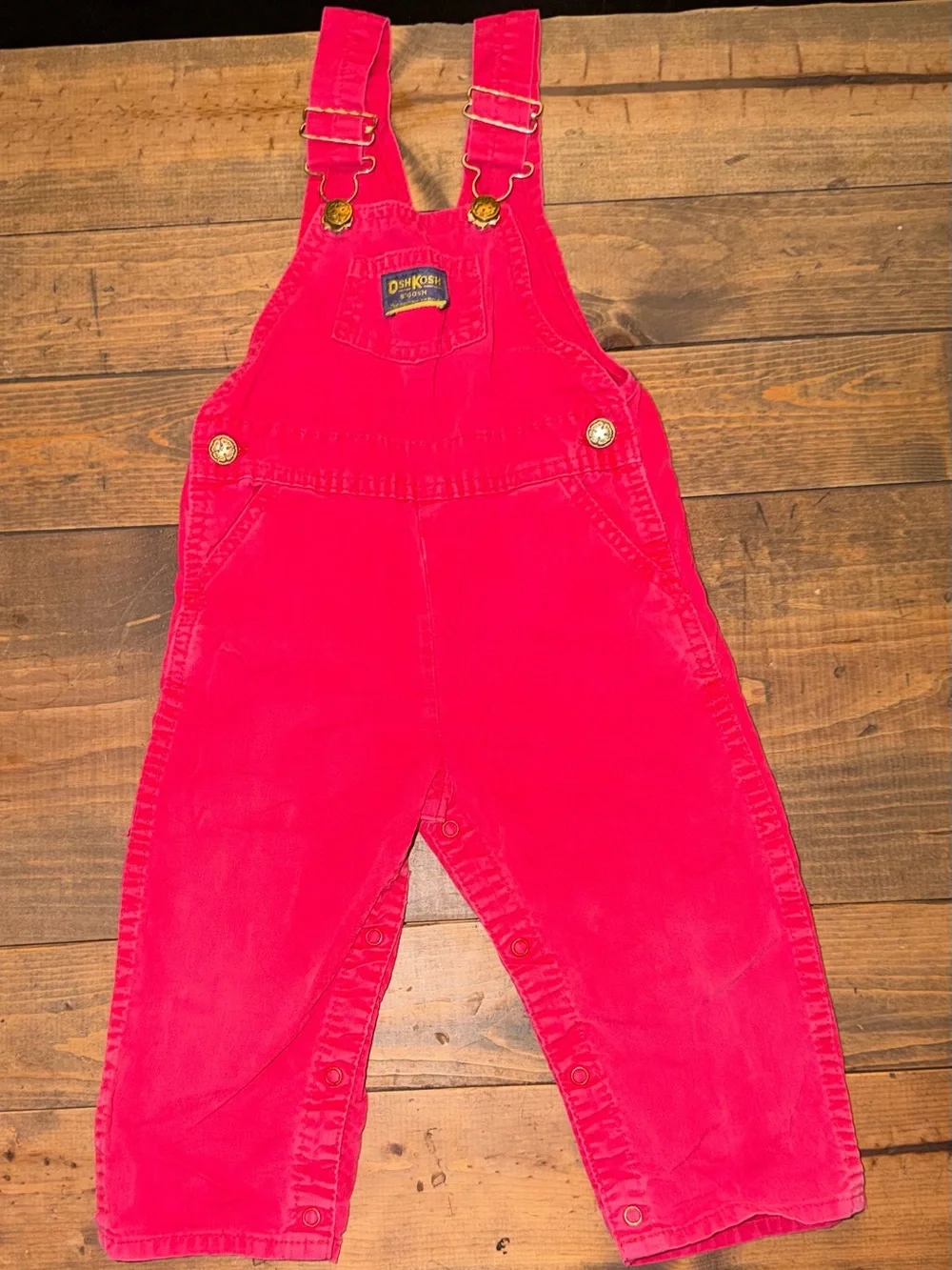 Vintage OshKosh B'gosh Red Kids Overalls